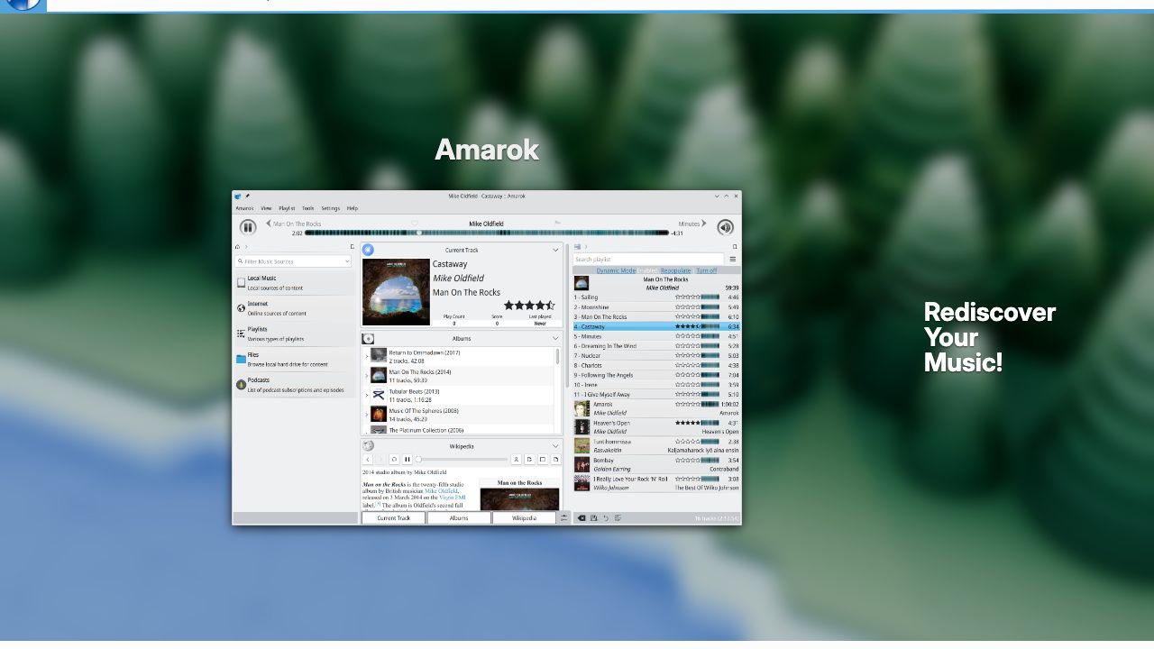 Amarok official website preview