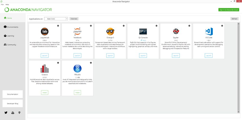Anaconda interface preview 1