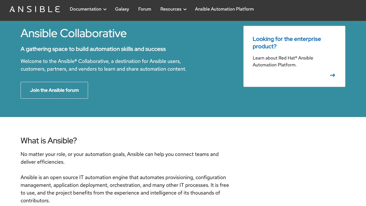 Ansible official website preview