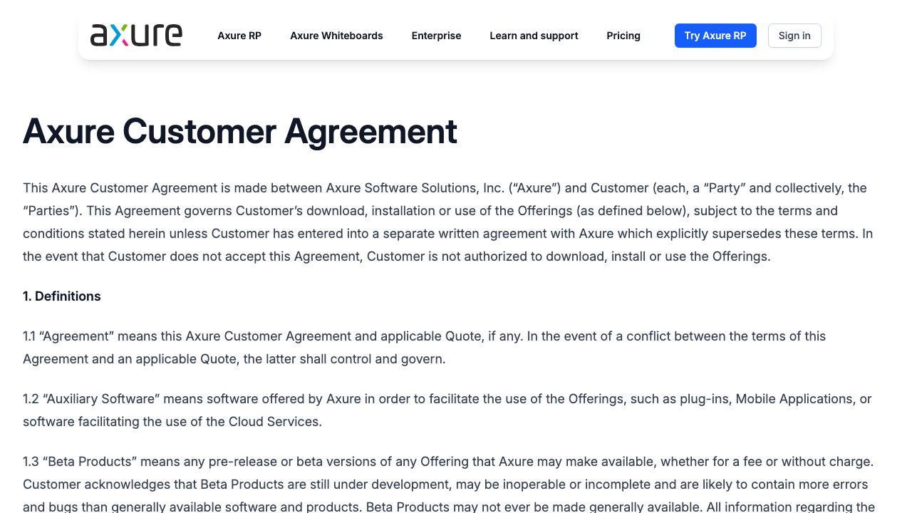 Axure RP official website preview