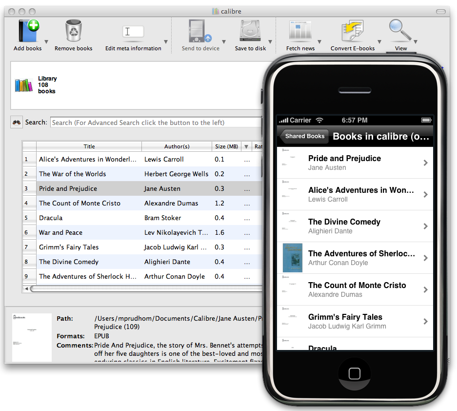 Calibre interface preview 2