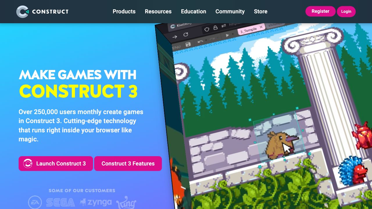 Construct 3 official website preview