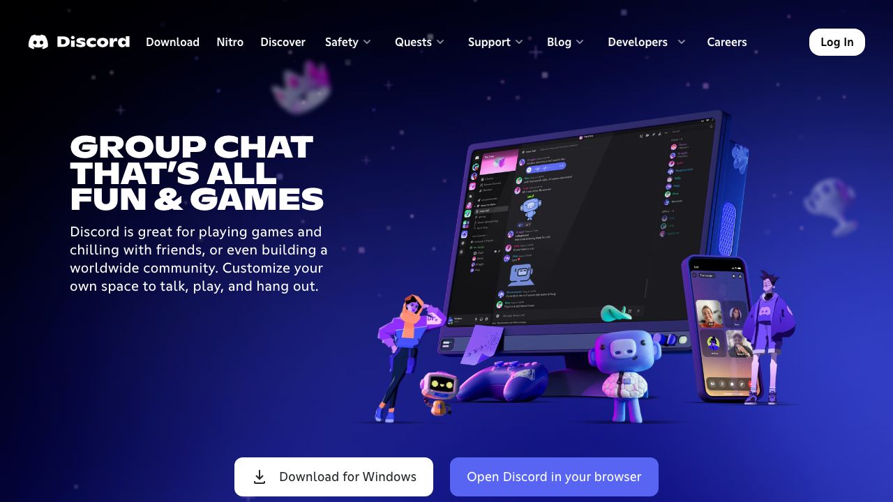 Discord official website preview