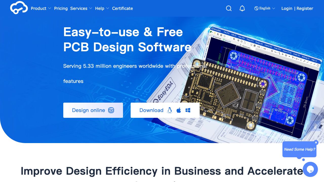 EasyEDA official website preview