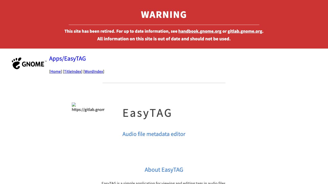 EasyTag official website preview