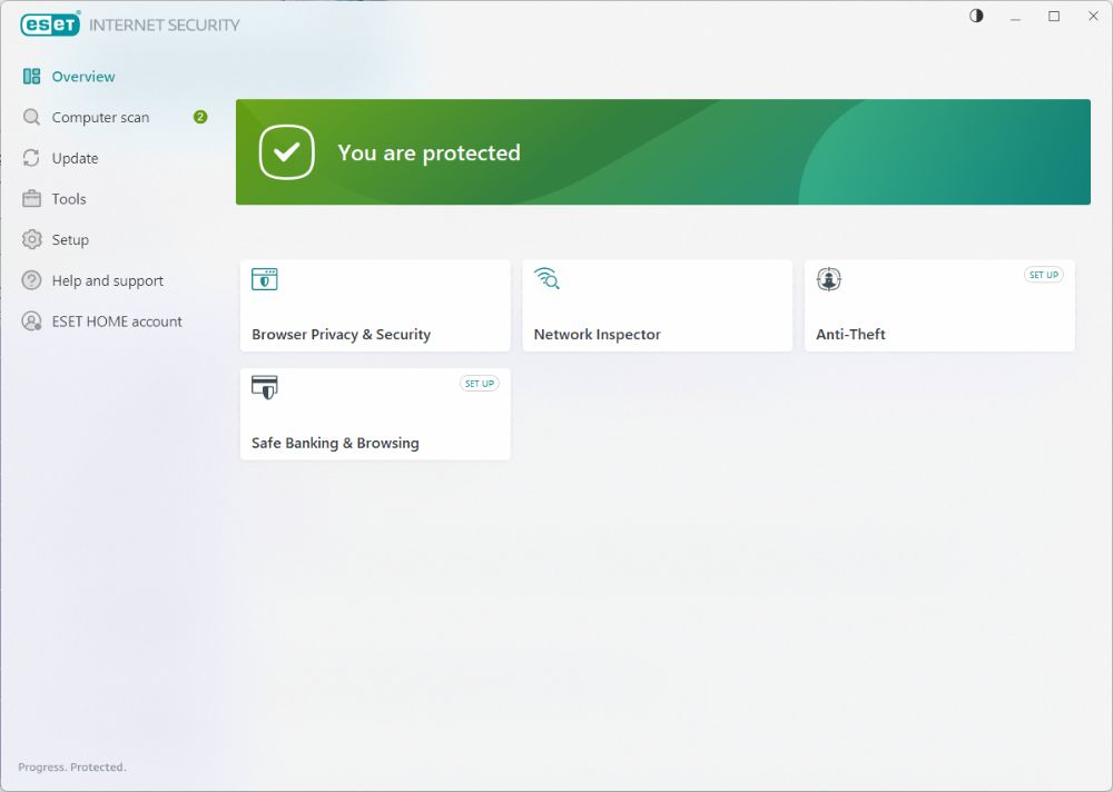 ESET NOD32 interface preview 1
