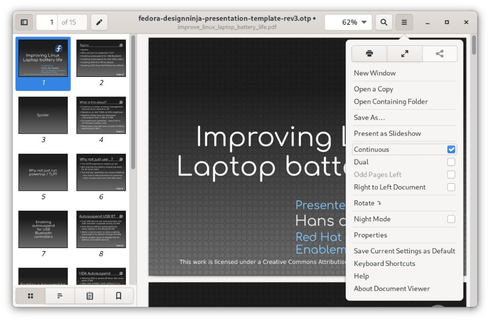 Evince interface preview 1