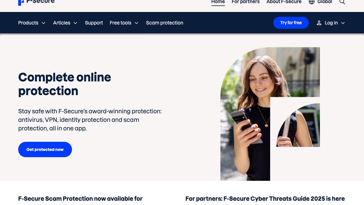 F-Secure official website preview
