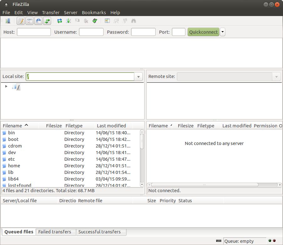 FileZilla interface preview 1