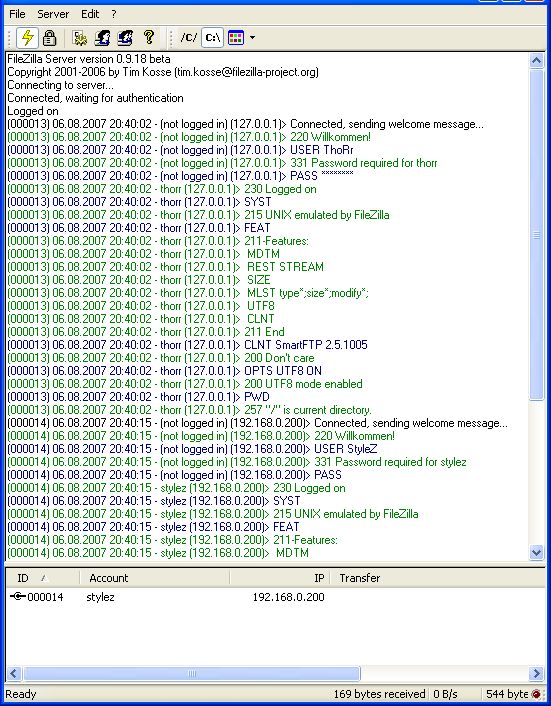 FileZilla interface preview 2