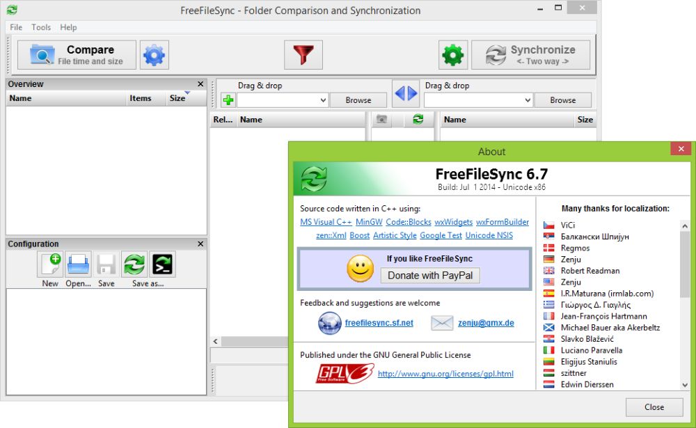 FreeFileSync interface preview 2