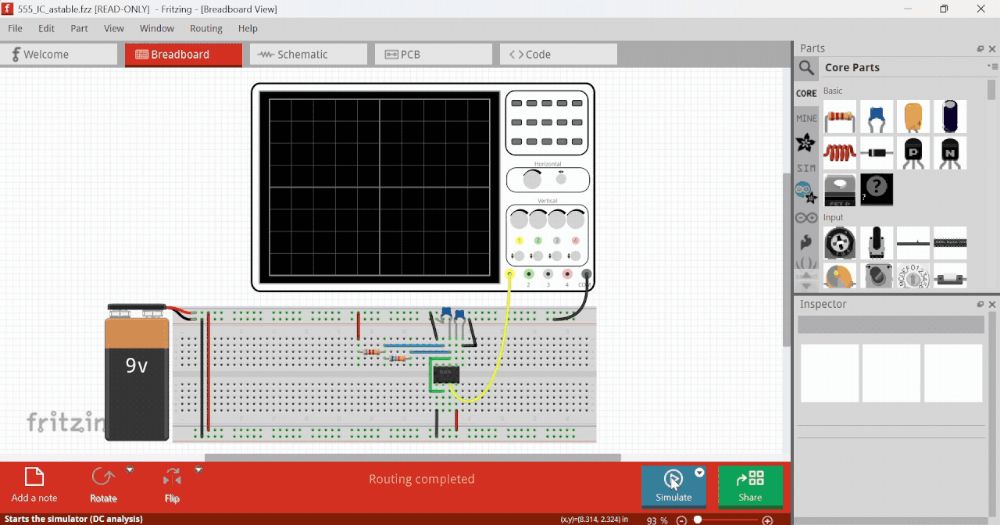 Fritzing interface preview 1