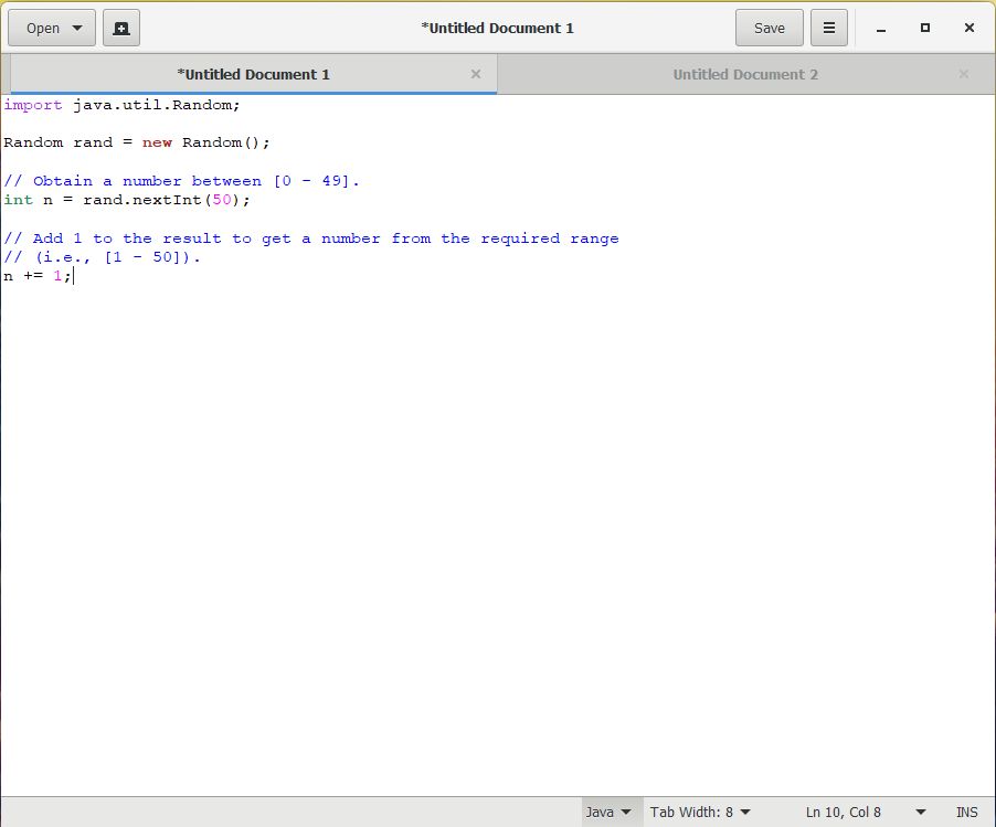 Gedit interface preview 1