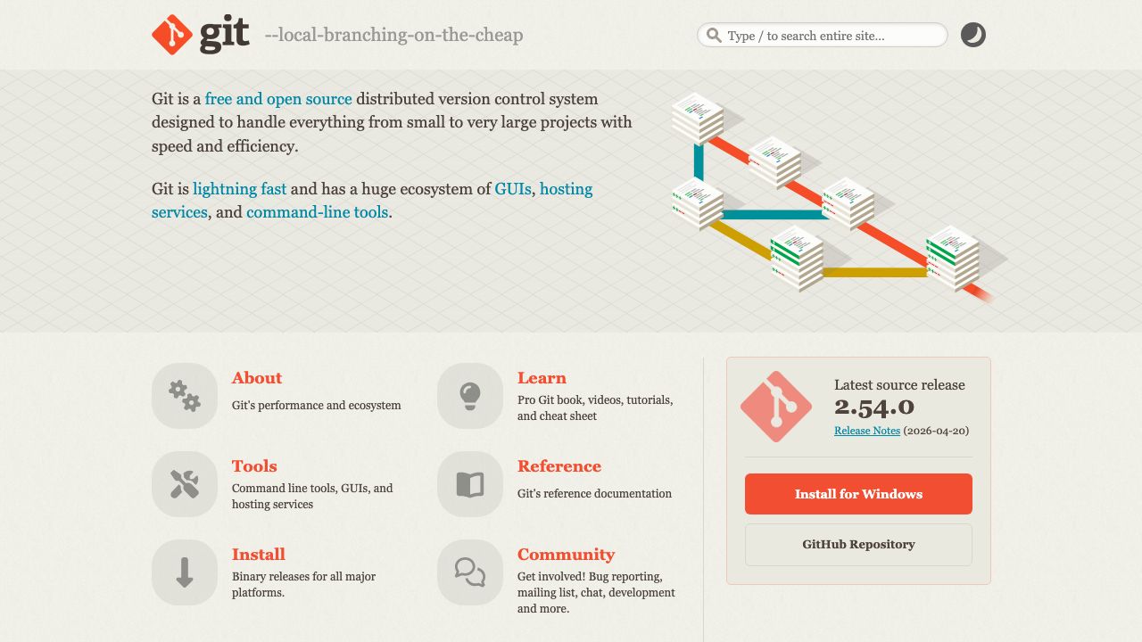 Git official website preview