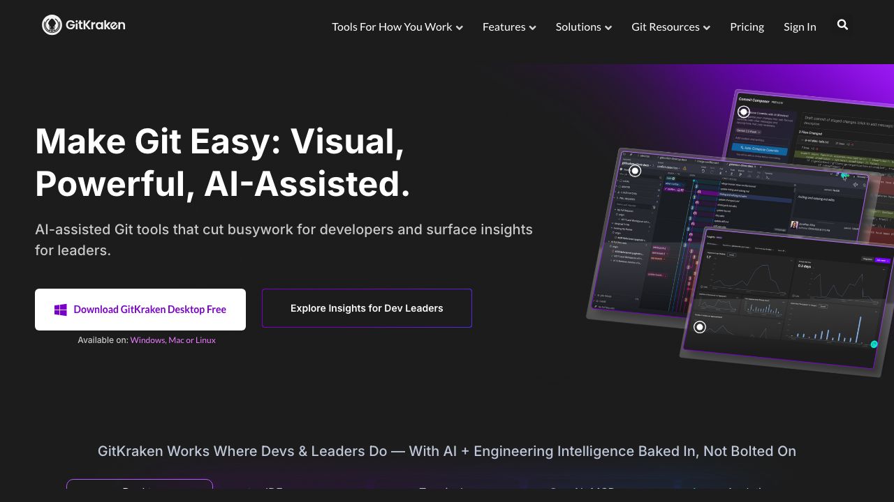 GitKraken official website preview