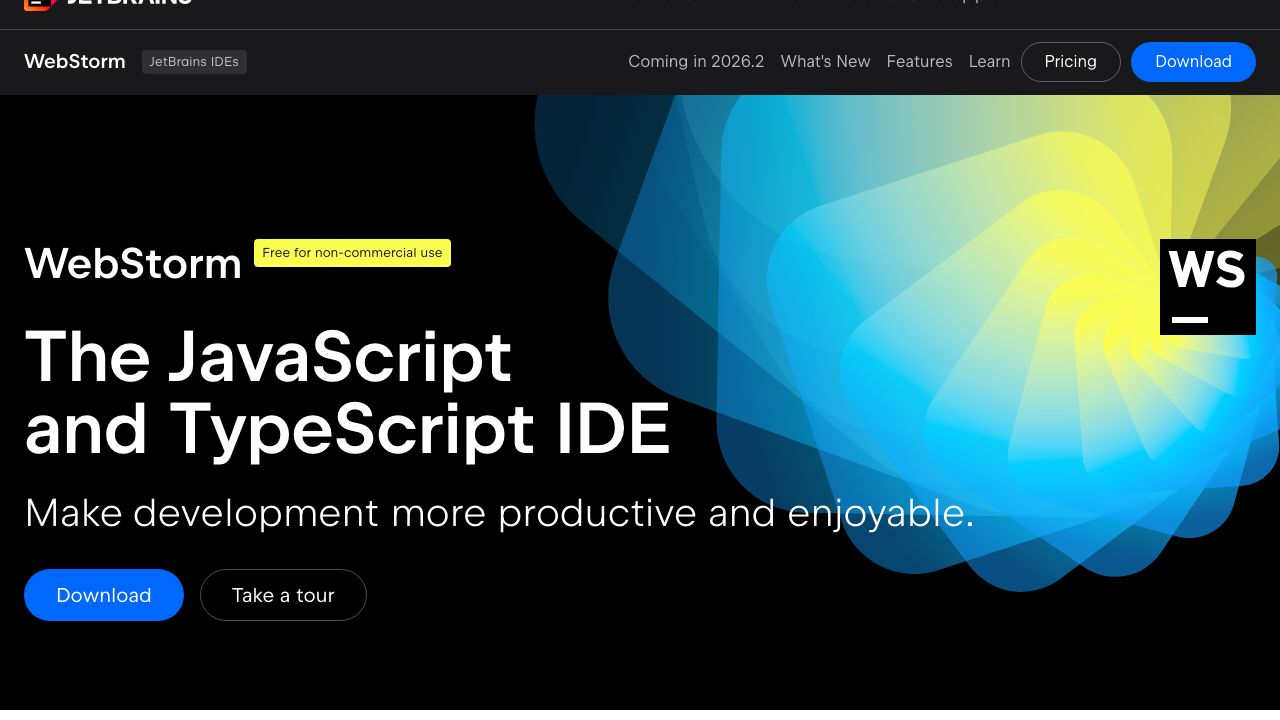 JetBrains WebStorm official website preview