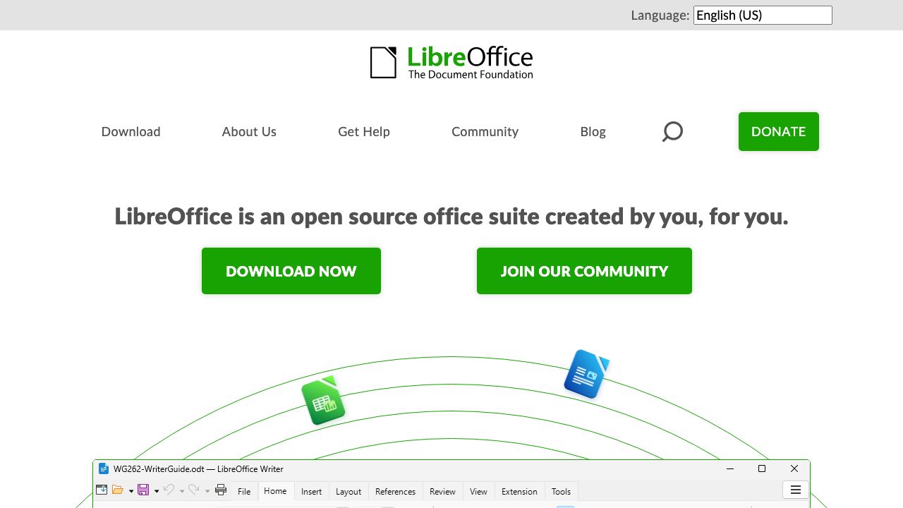 LibreOffice official website preview