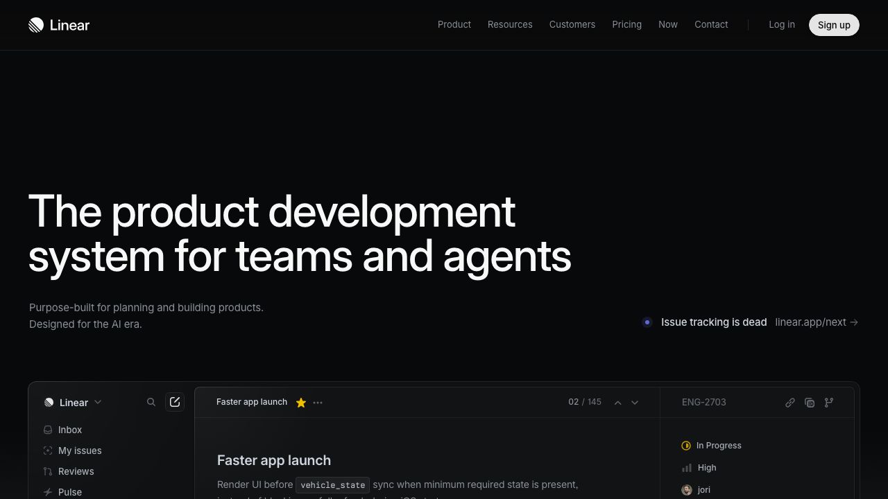 Linear official website preview