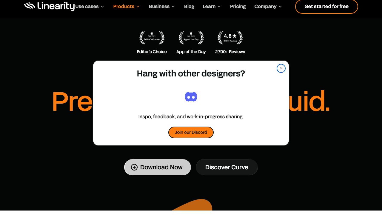 Linearity Curve official website preview
