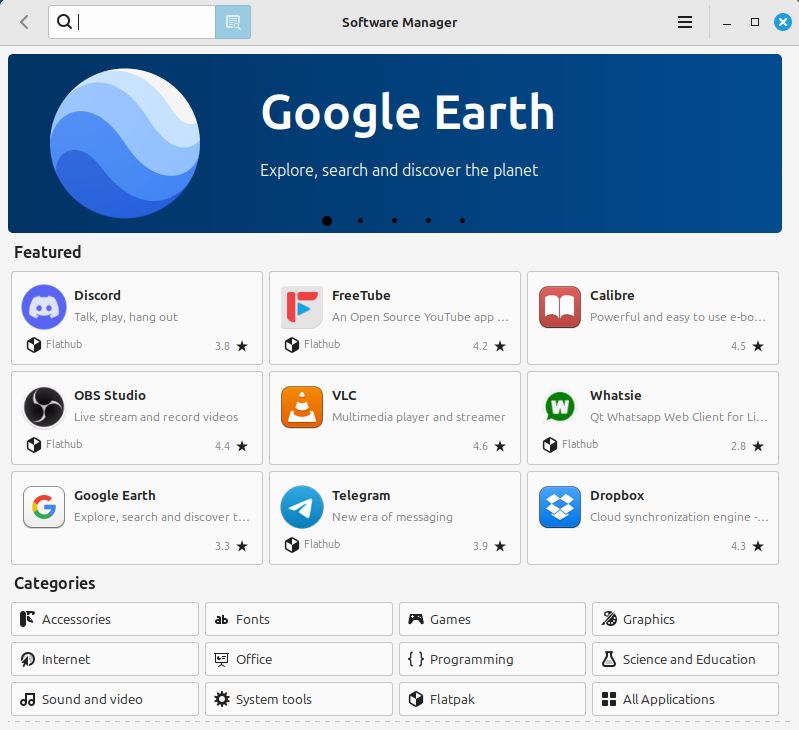 Linux Mint interface preview 4
