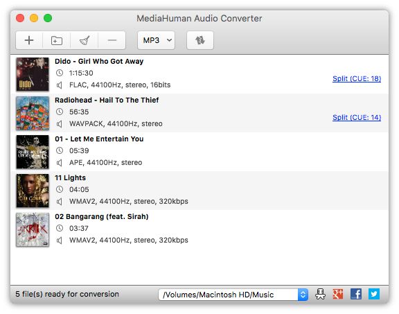 MediaHuman Audio Converter interface preview 2