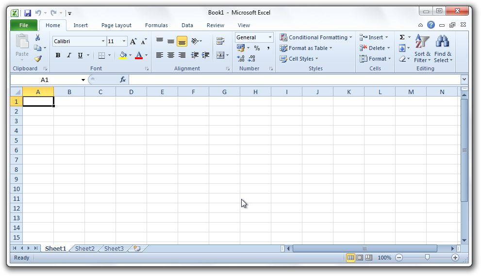 Microsoft Excel interface preview 1