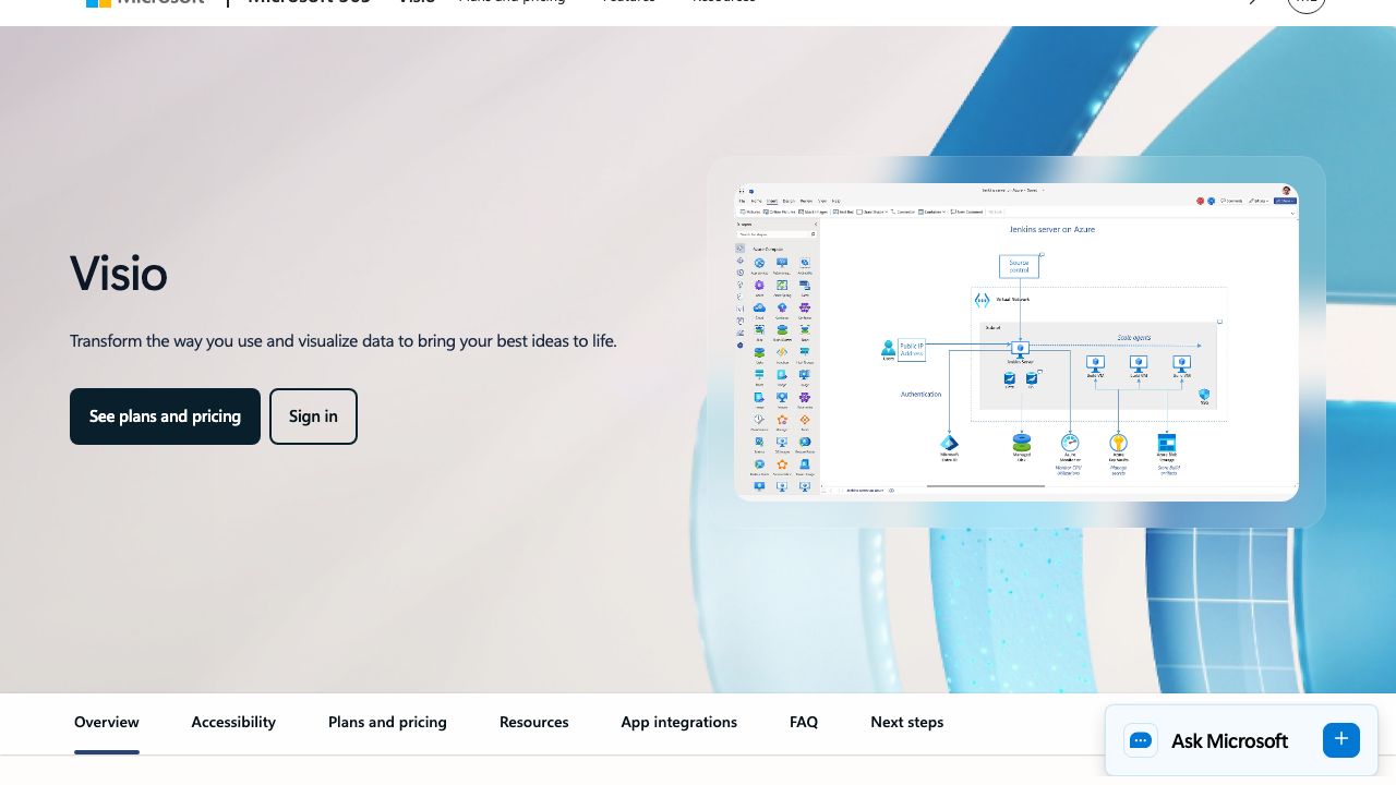 Microsoft Visio official website preview