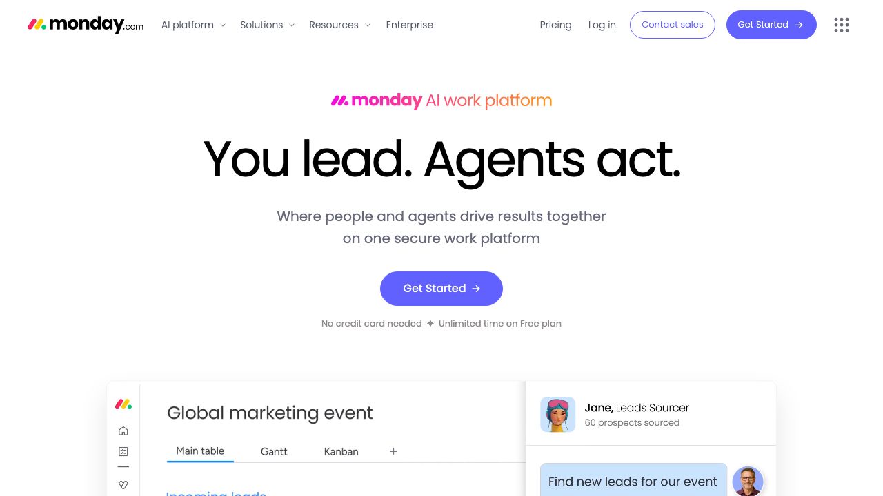 Monday.com official website preview