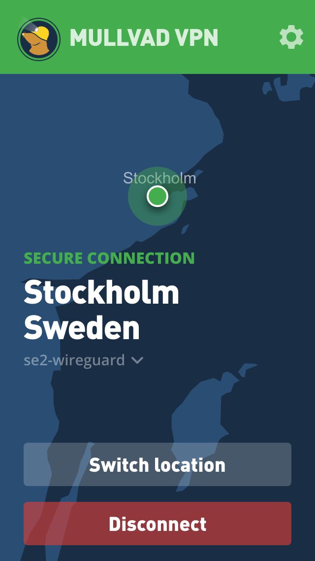 Mullvad VPN interface preview 1