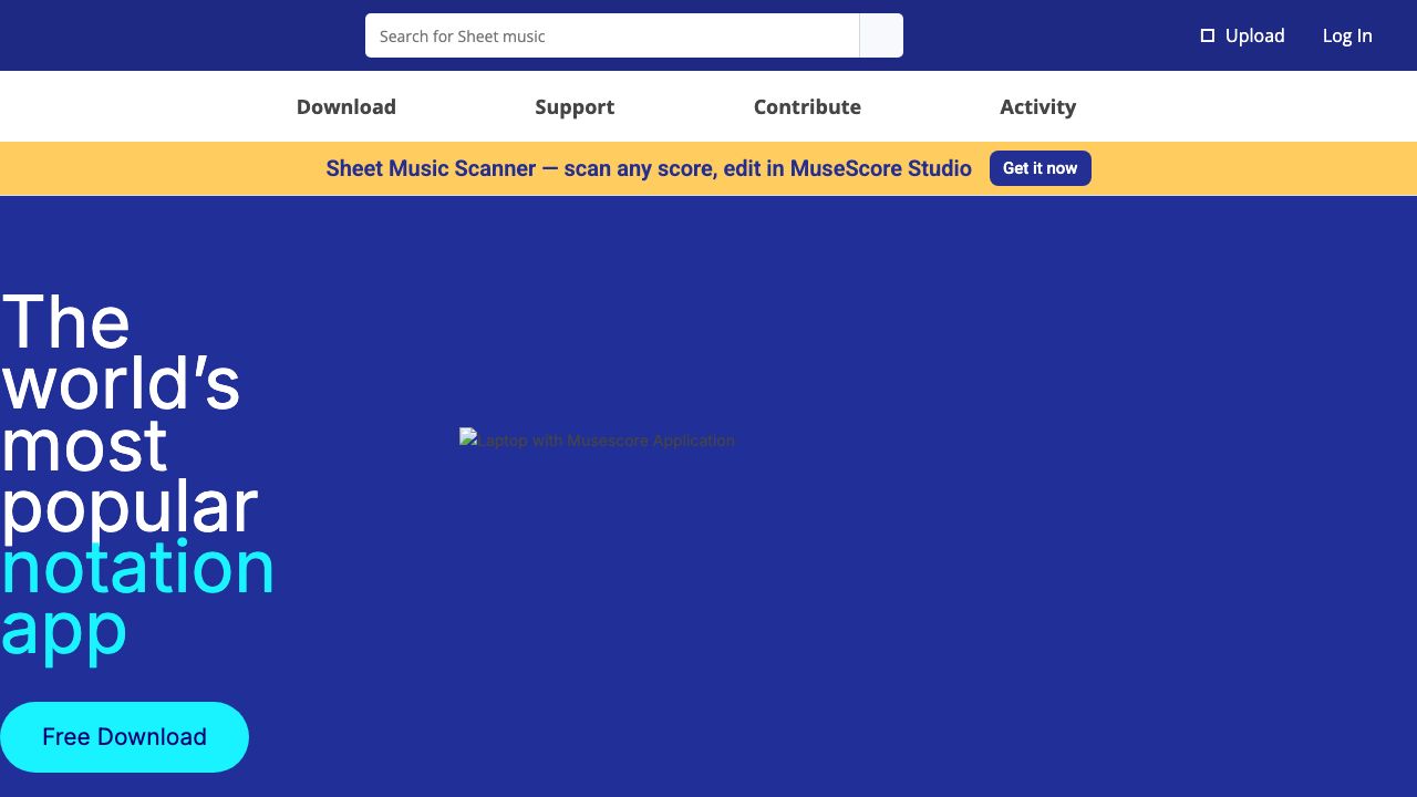 MuseScore official website preview