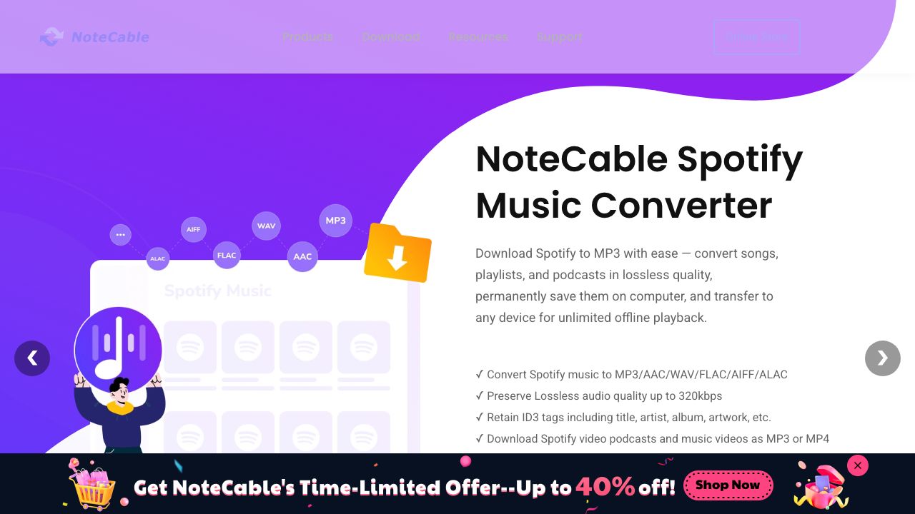 NoteCable official website preview