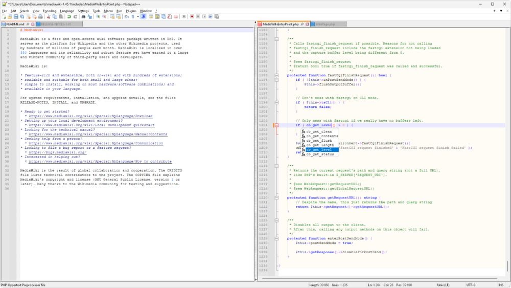 Notepad++ interface preview 1