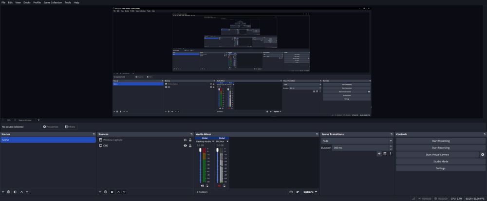 OBS Studio interface preview 1