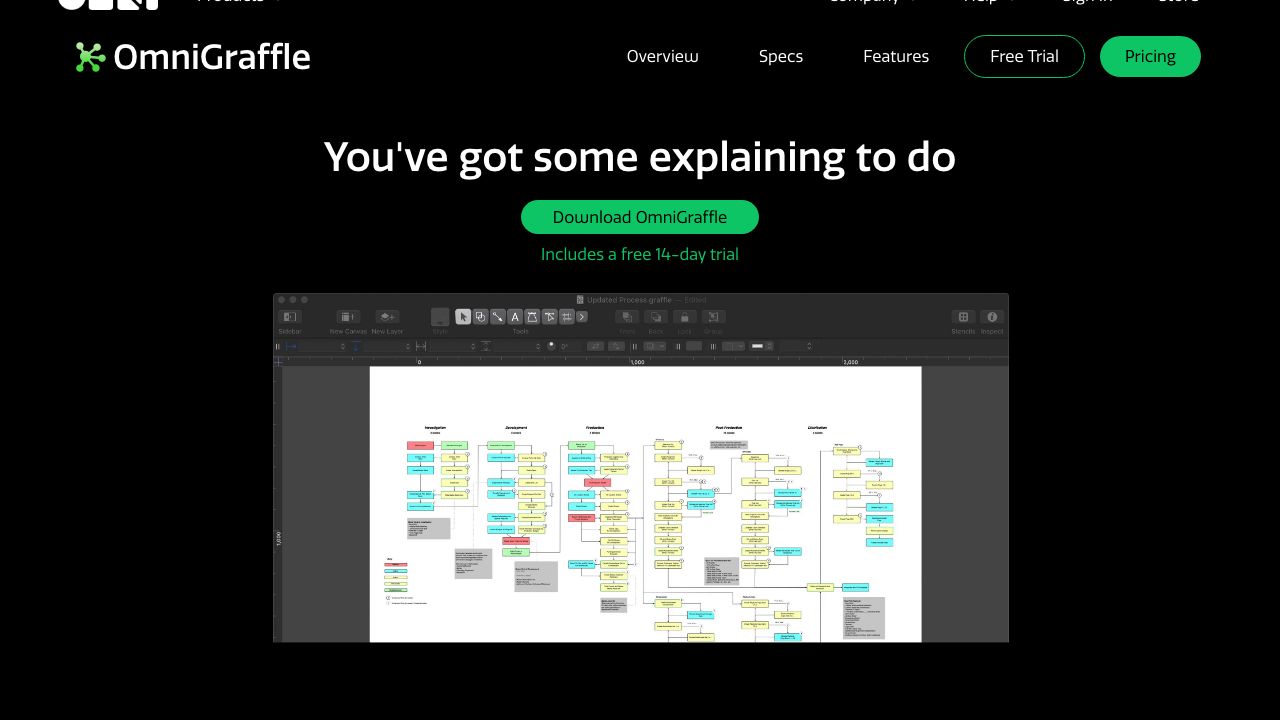 OmniGraffle official website preview