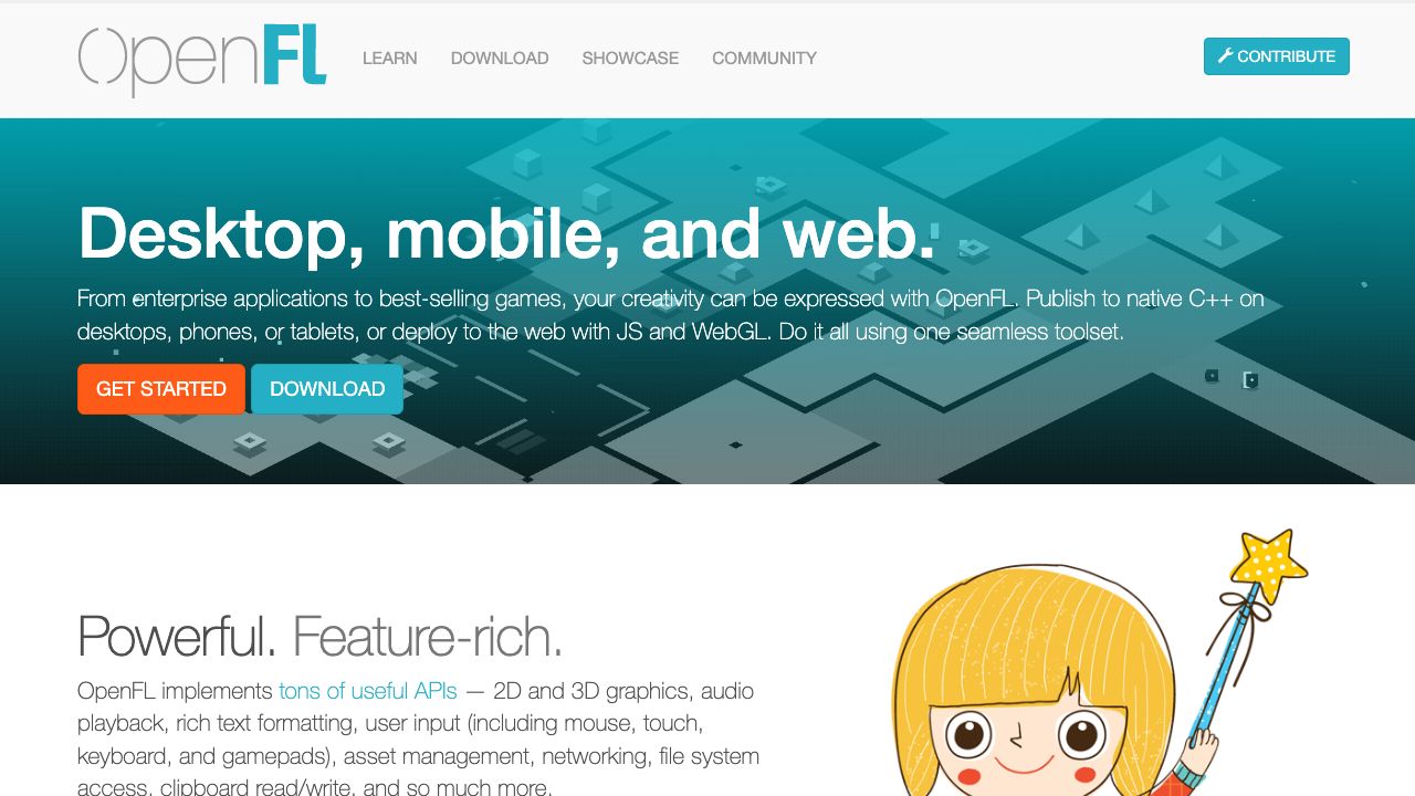 OpenFL official website preview