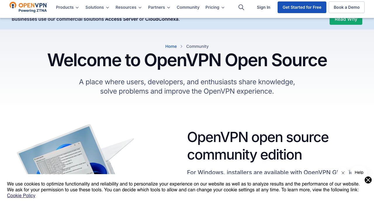 OpenVPN Client official website preview