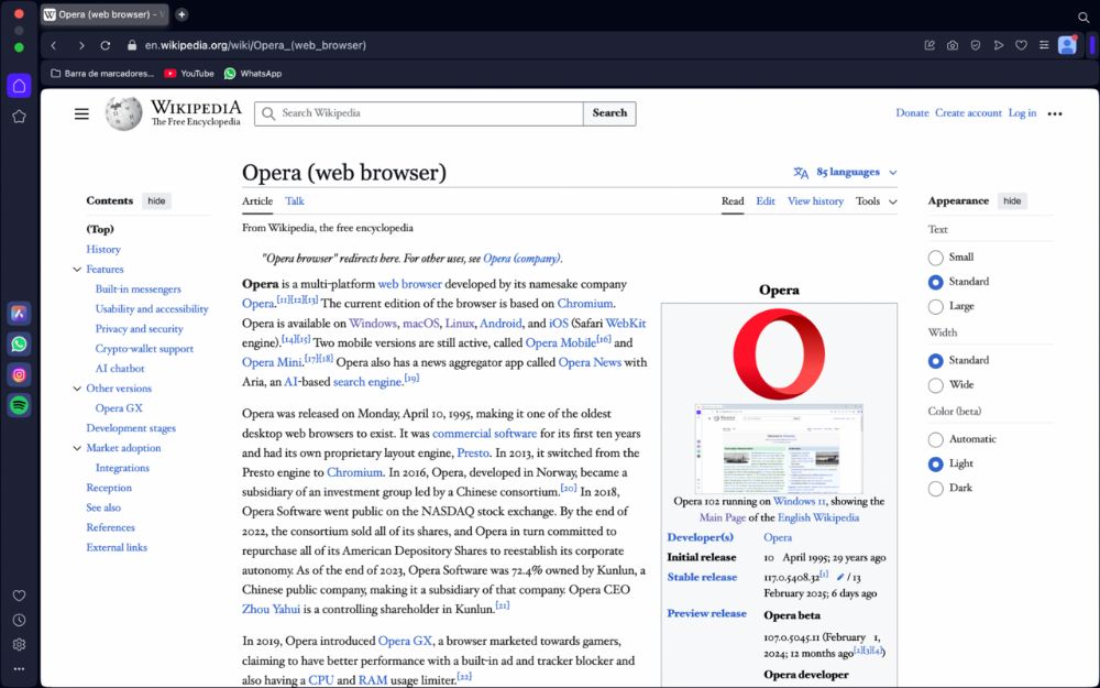 Opera Browser interface preview 3