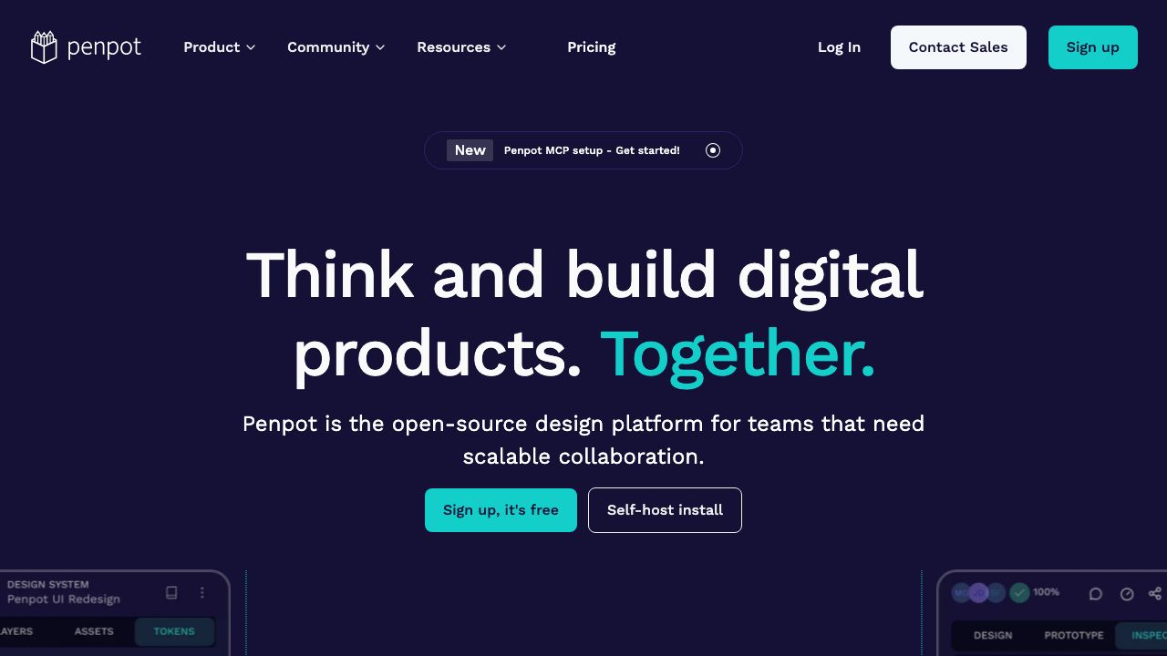 Penpot official website preview