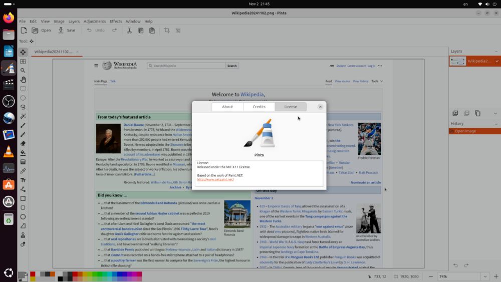 Pinta Image Editor interface preview 1