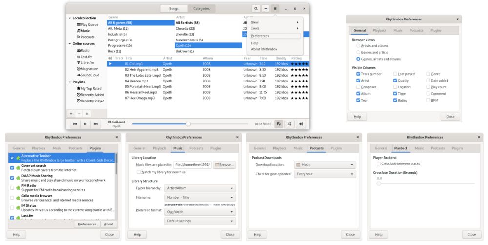 Rhythmbox interface preview 2