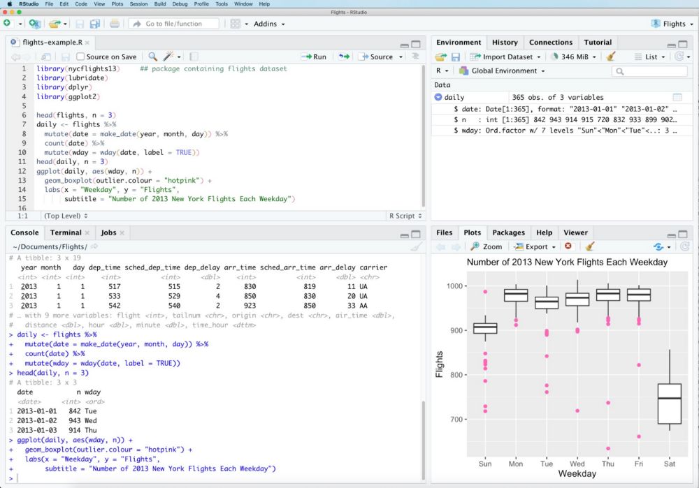 RStudio interface preview 1
