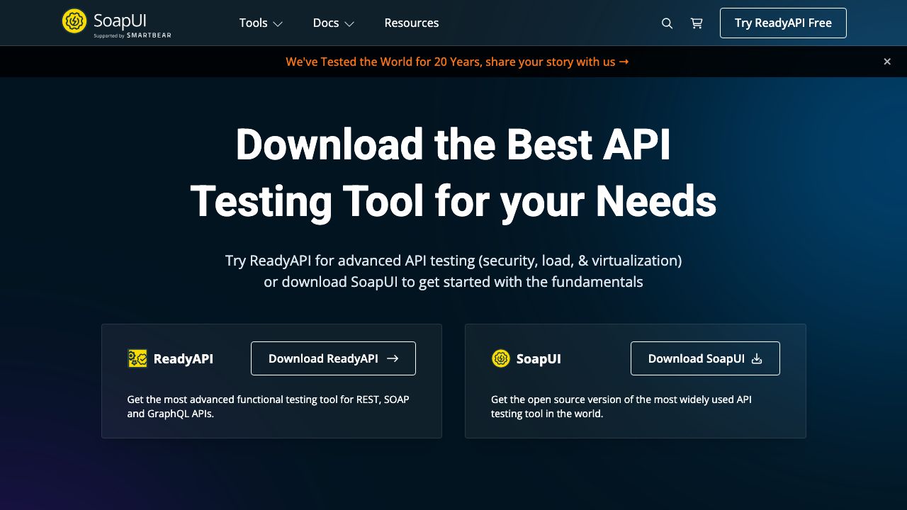 SoapUI official website preview