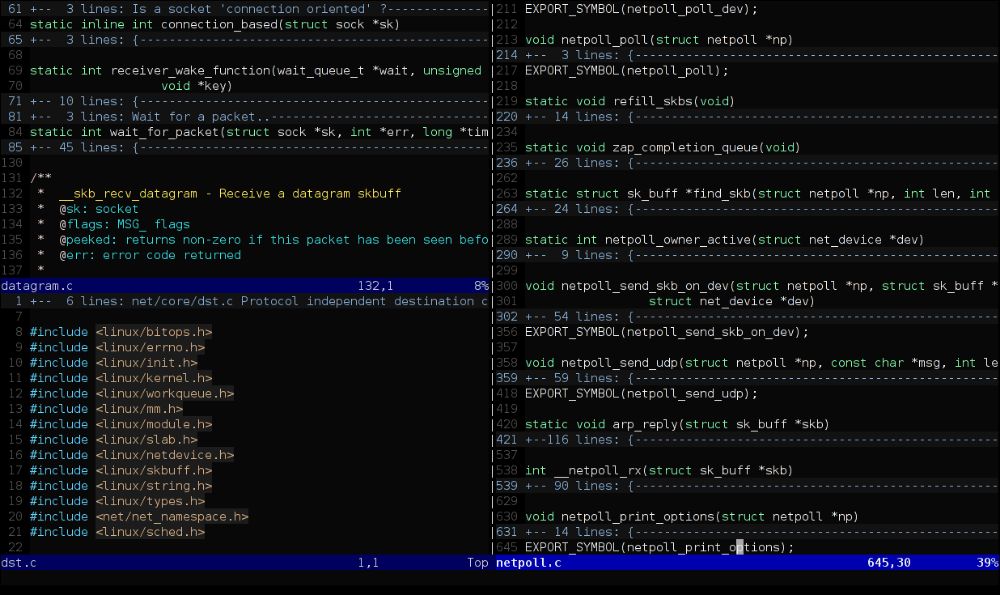 Vim interface preview 2