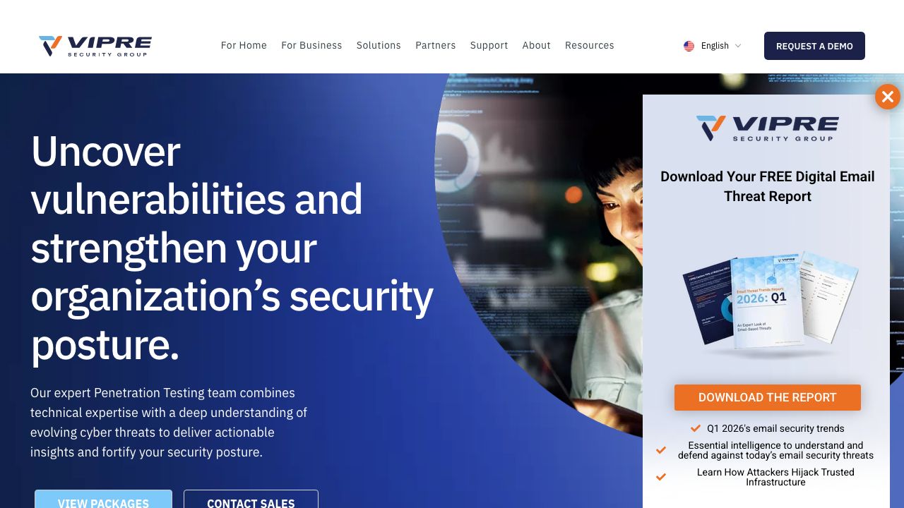 VIPRE Antivirus official website preview