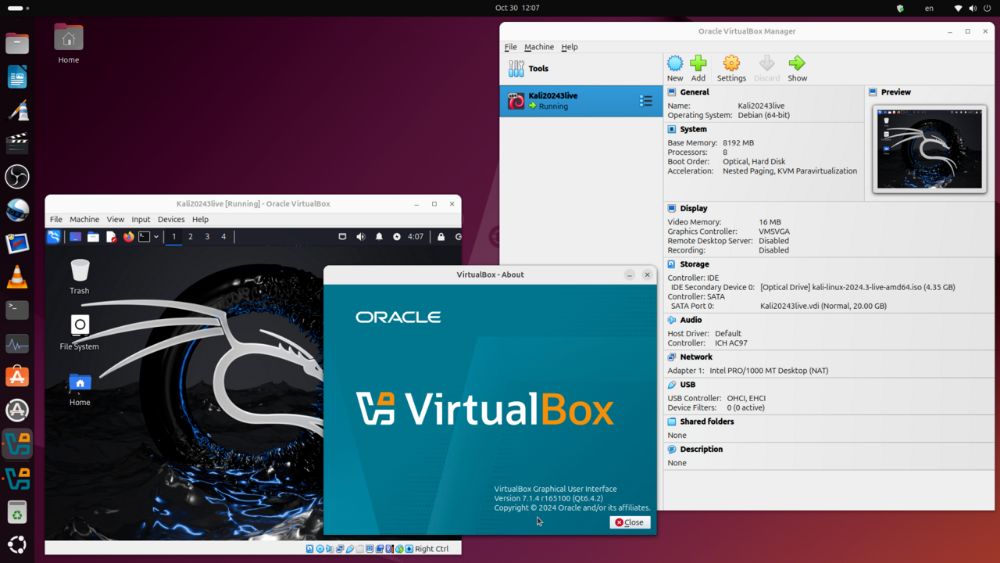 VirtualBox interface preview 1