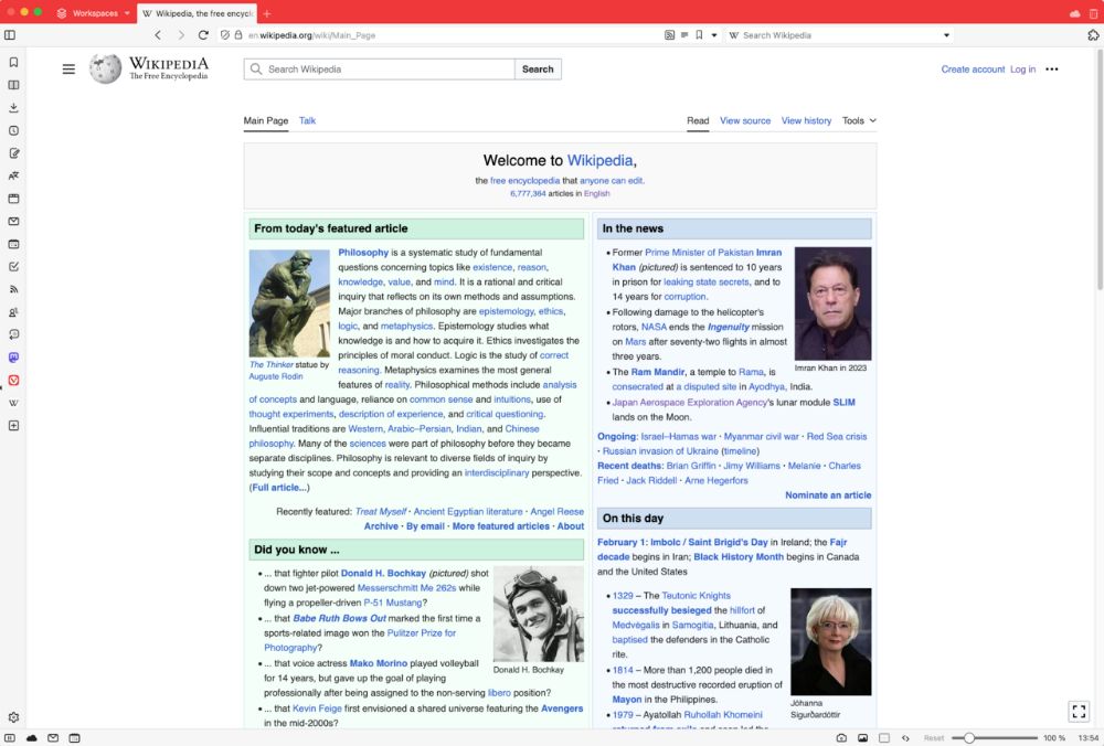 Vivaldi Browser interface preview 2
