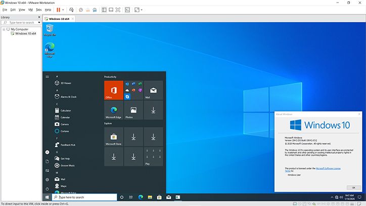 VMware Workstation interface preview 1