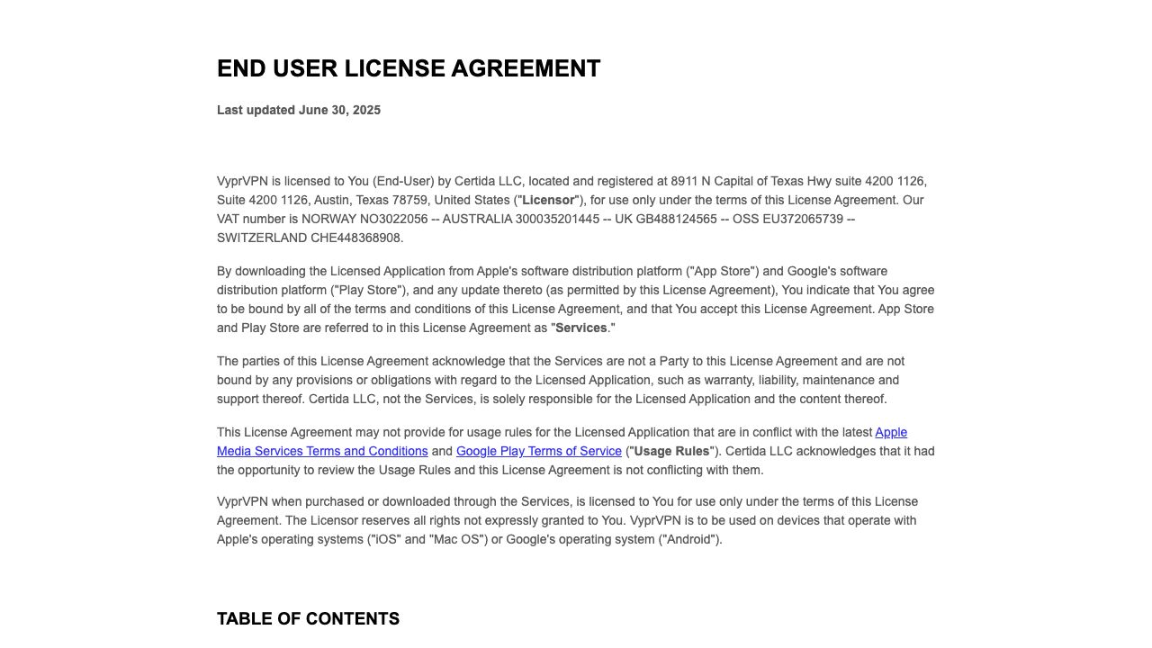 VyprVPN official website preview