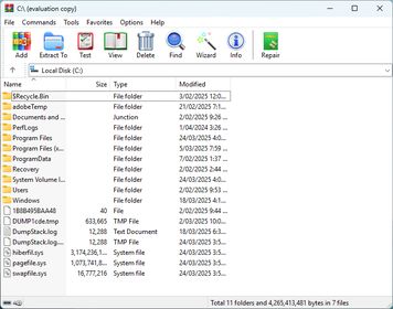 WinRAR interface preview 1
