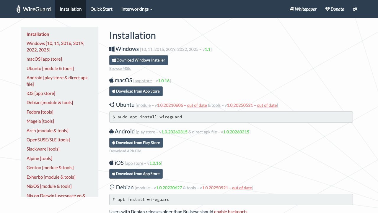 Wireguard VPN official website preview